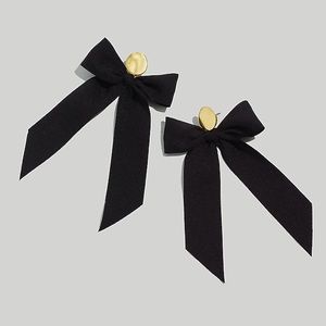 Madewell Satin Bow Statement Earrings
